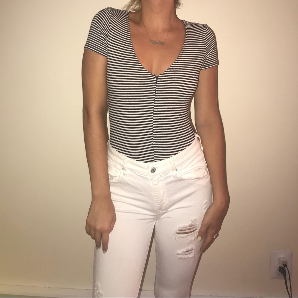Forever 21 Zipper Body Suit! Worn once.